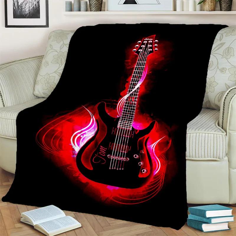 HD Classical Guitar Electric Guitar Blanket,Soft Throw Blanket for Home Bedroom Bed Sofa Picnic Travel Office Cover Blanket Kids