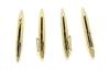 barrel Elegant Gold Twist Ballpoint Premium All-brass Pen, Boxed, K7-DS2-2, 2-Pack