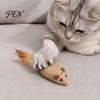 Sisal Mouse Toy for Cats Cat Toys, Feather Mice Kitten Chew Natural Exercise Toys Indoor Rope Rat Teeth Cleaning, Self Entertainment Realistic Tail