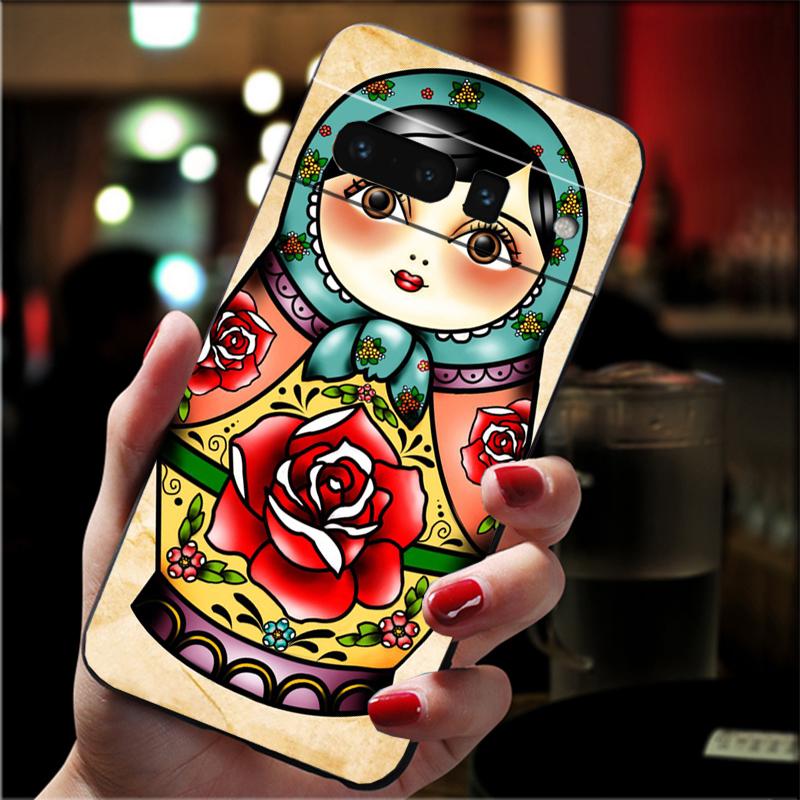Phone Case For Google Pixel 10 9 Pro XL 9A 8 7 6 Pro Pixel 8A 7A 6A Pixel 8 7 6 5 Cute Russian Dolls Pattern Matryoshka