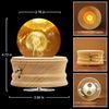 3D Crystal Ball Music Box with Projection LED Light and Rotating Wooden Base, Gift for Birthday, New Year, Valentine's Day, Music Boxes for Women Mom
