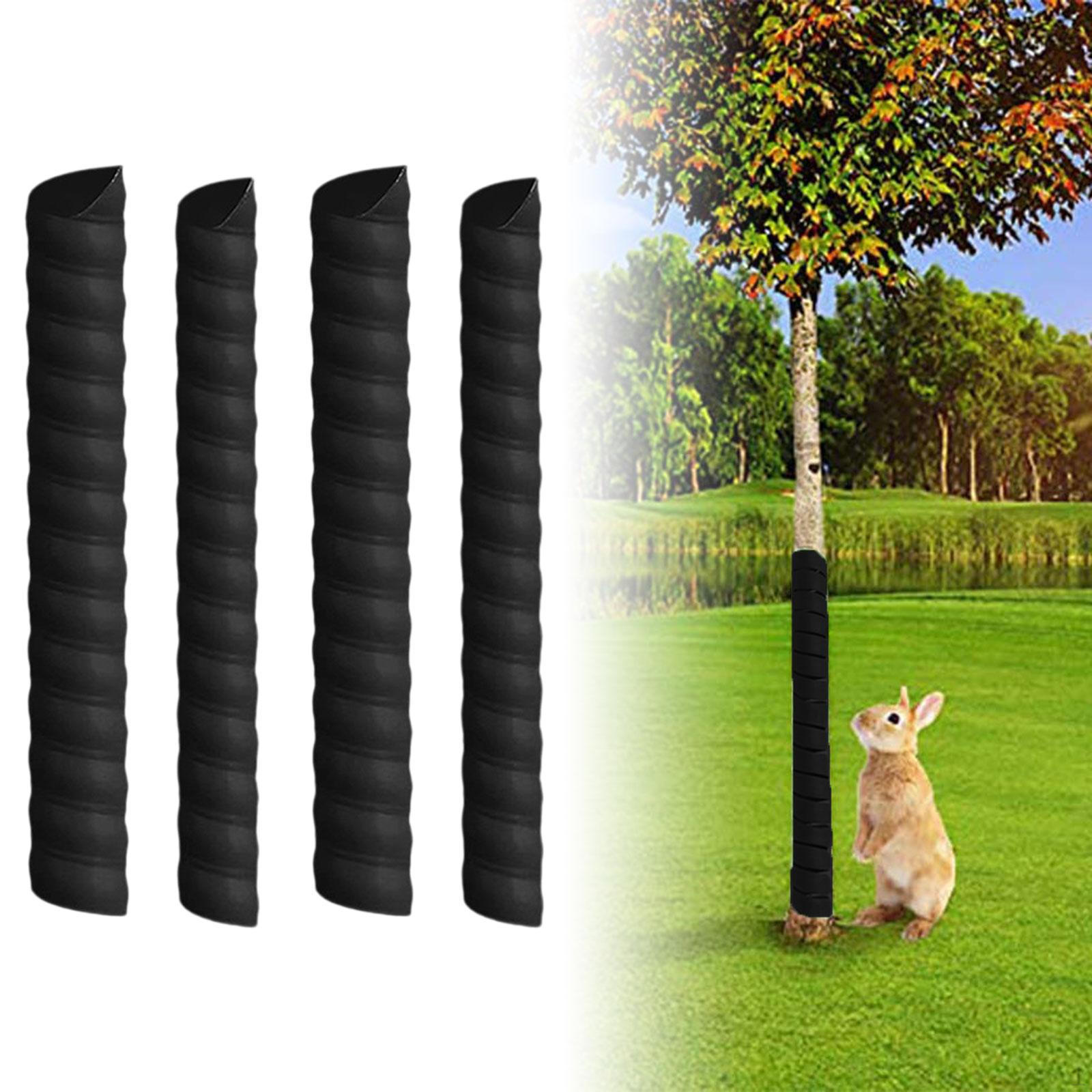 

4 шт. Защитный рукав для дерева Легкий в использовании Чехол для защиты дикой природы Портативный Защита саженцев чёрный