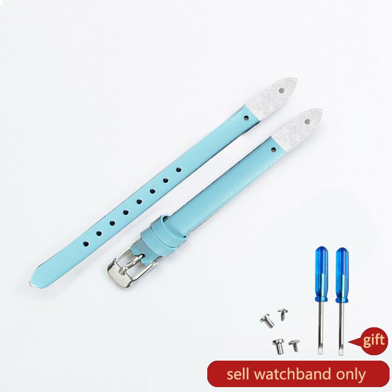 

Браслет из натуральной кожи Женский модный ремешок для часов 8 мм Наручный браслет для fossil ES4340 4119 4000 3745 3861 4026 3862 Ремешок для часов Golden-K1-8mm светло-синий