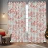 2 Panels Blackout Toile Curtains for Bedroom, 84 Inch Length Drapes Toile de Jouy French Country Printed Country for Living Room