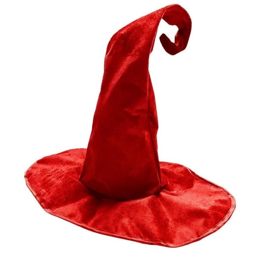 Velvet Halloween Witch Hat Large Witch Costume Hat Comfortable Plush Wizard Hat Role-Playing