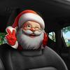 Elastic Car Headrest Protectors Christmas Cover, Santa Claus Head Rest Sleeve, Funny Seasonal Decorations for Holiday Pillow Protector Cars,