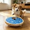 Dog Nail Board With Metal Treat Bowl for Puppies Medium and Large Dogs, Wooden Scratch Station for Indoor Reward Routine and Daily Dog Play