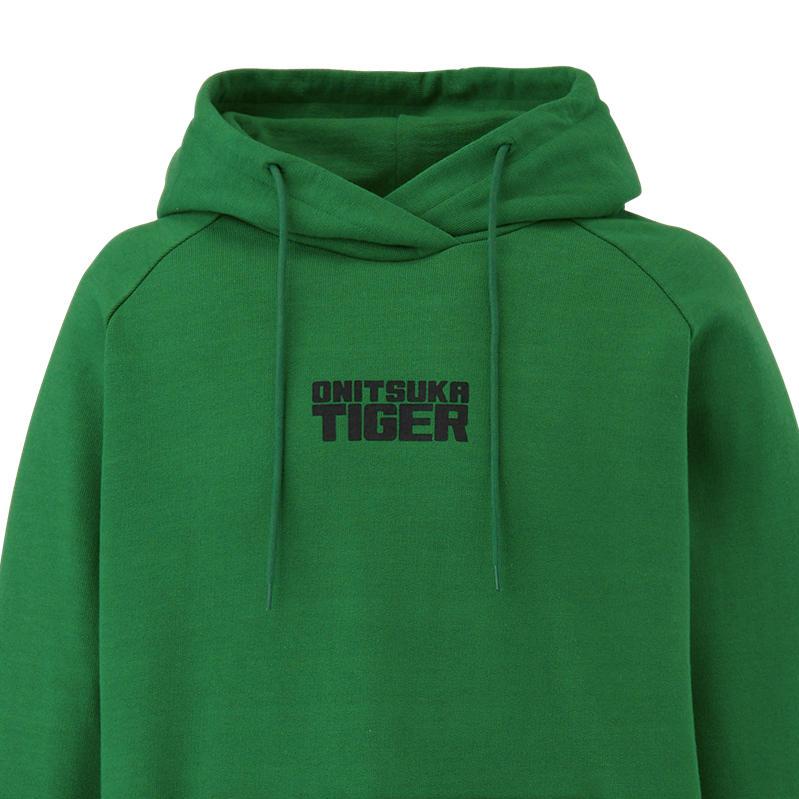Onitsuka Tiger Sweat Hoodie With Letter Logo Comfortable Versatile Long Sleeve Unisex hoodies Green 2183B279-300
