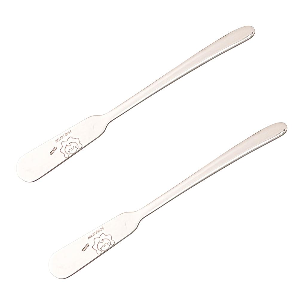 2/4pcs Cute 304 Stainless Steel Butter Knife Bread Toast Jam Spatula Spreader Long Handle Cheese Cutter Kitchen Tools