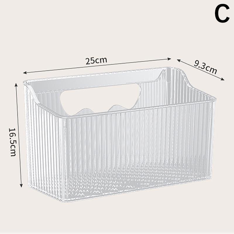 Multifunctional Transparent Storage Rack Holder Punch Free Wall-Mounted Storage Organization Kitchen Cabinet Storage Box