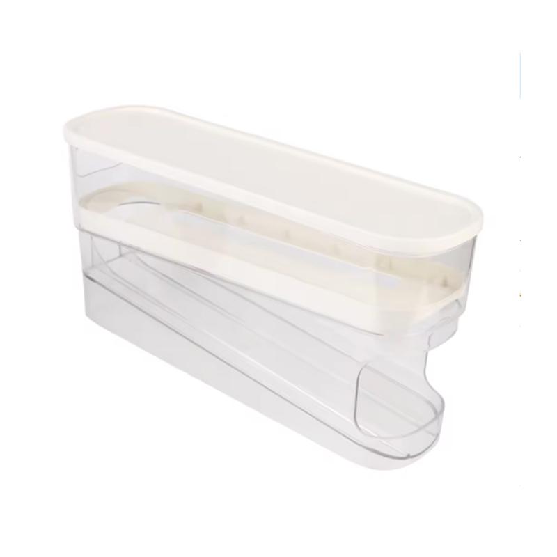 Egg Storage Box Bilayer Fridge Egg Storage Box Automatic Scrolling Refrigerator Egg Holder Organizer Egg Tray Eggs Dispenser