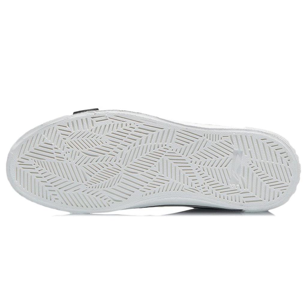 Li Ning Wave Canvas Hi Lightweight Anti Slip High Top Skateboard Shoes Women's Black White AECR012-2