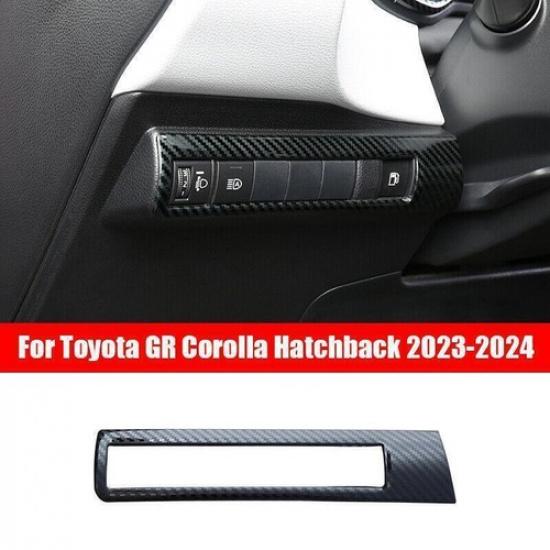 Carbon Fiber Steel Headlight Switch Control Frame For Toyota GR Corolla -24
