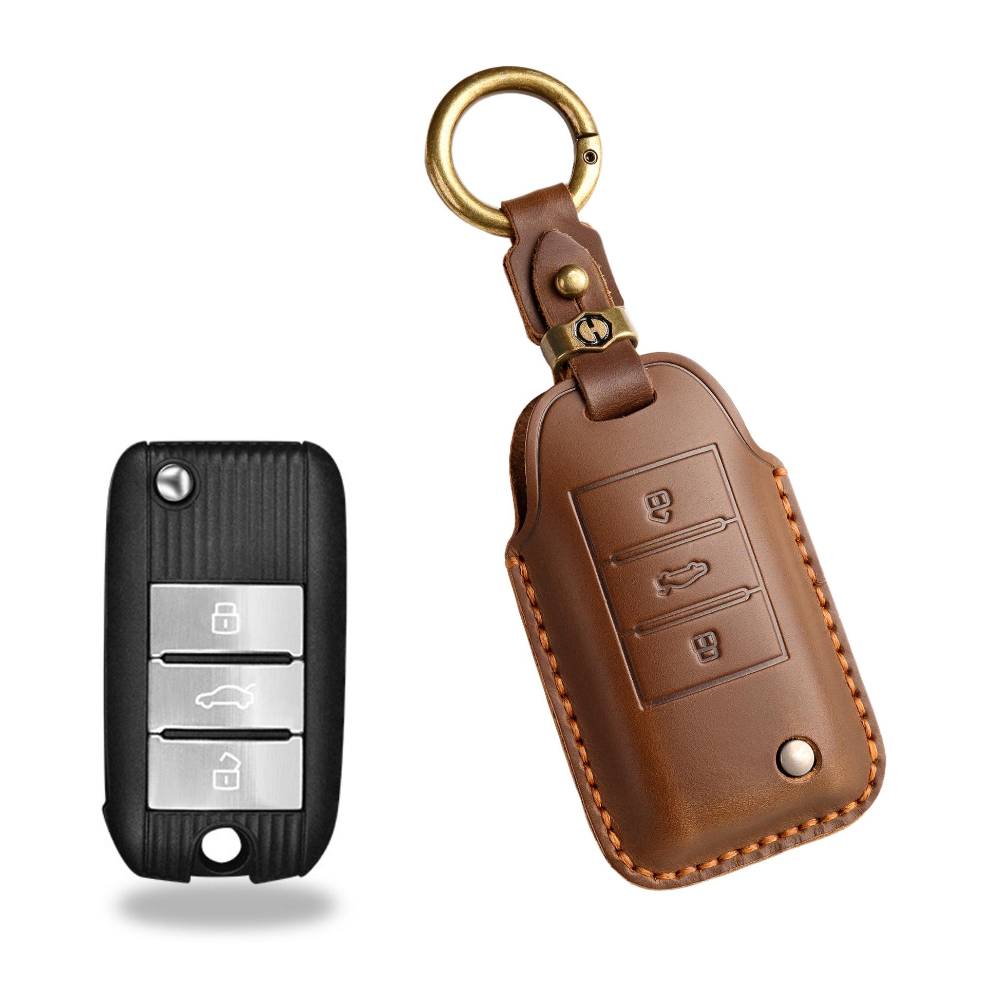 

Retro key cover is suitable for Roewe ei6 key bag MG special Roewe rx5plu s car protective case. коричневый