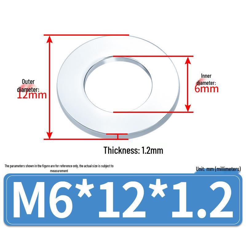Extra Large Galvanized Metal Flat Washer (Sizes M1.6-M14)