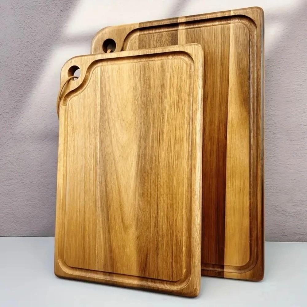 New Double-sided Use Wooden Cutting Board Portable Hanging Hole Cutting Board Durable Fruit Cutting Board Kitchen Tools