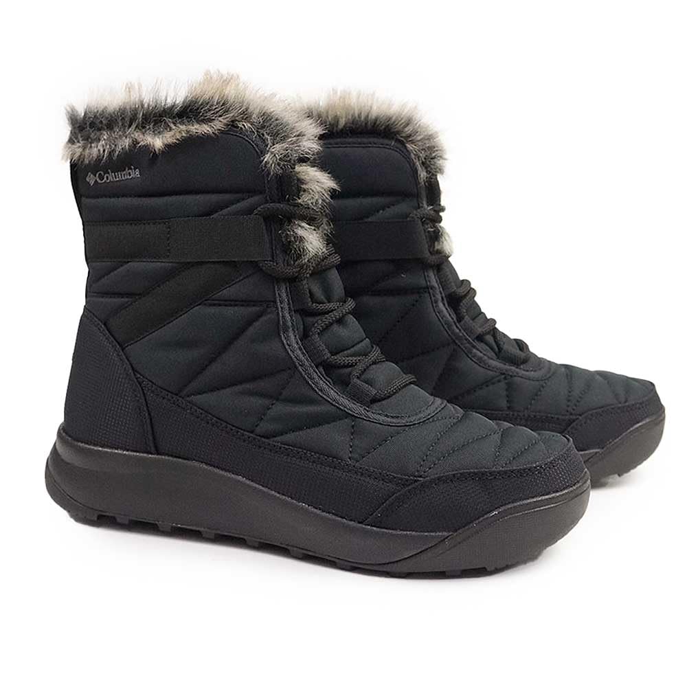 Columbia Minx Shorty IV Wide Waterproof Snow Boots and Perfect for Snow Size Size Black Titanium Women's (BK0926), Waterproof, Breathable, Warm,