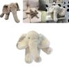 Ins Soft And Realistic Grey And White Elephant Plush Toy For Babies And Kids