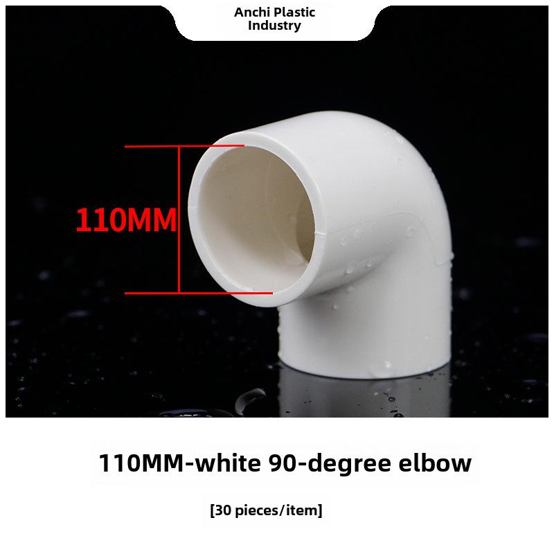 PVC-Wasserrohrverschraubung, rechtwinklig, 90°, selbstklebender Kunststoff, 50 mm