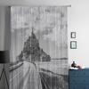 Mont Saint Michel Cathedral On The Island Normandy Northern France Europe Tulle Sheer Curtains Living Room Voile Organza Curtain
