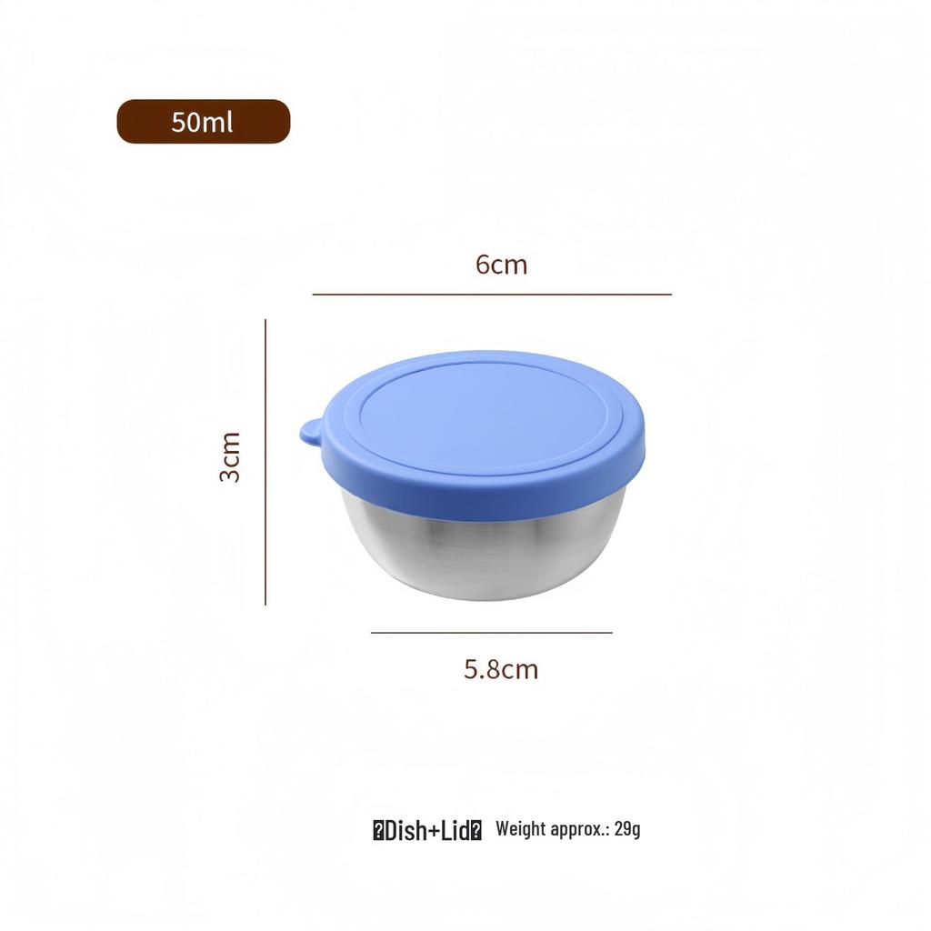 Portable Stainless Steel Sauce Cup with Leak-Proof Silicone Lid - Ideal for Outdoor Salads