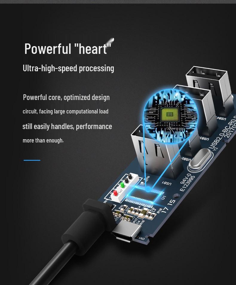 ORICO W5P-U3 USB 3.0 Hub - 4 Ports & Power for Laptop Expansion