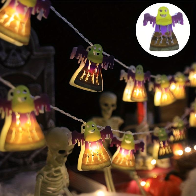 

Светодиодный декоративный светильник в виде раскрашенного черепа на Хэллоуин, праздничный декоративный светильник, гирлянда для создания атмосферы привидений, украшение в виде облака 150CM Long