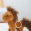 Kawaii Horse Plush Keychain Cute Soft Animal Pendant Keyring Car Key Buckle Accessories Girl Women Bag Hanging