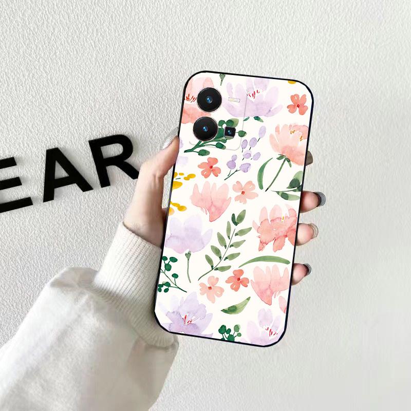 Flowers Garden Phone Case For VIVO Y53S Y33S Y01 Y22S Y31 Y21 Y70 Y21S Y72 V21 V2023 V21E V20 SE iQOO Z8x X100 Pro