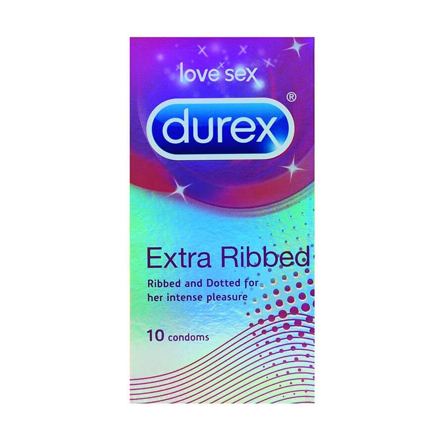 РџСЂРµР·РµСЂРІР°С‚РёРІС‹ Р РµР±СЂРёСЃС‚С‹Рµ РўРѕС‡РµС‡РЅС‹Рµ (10 С€С‚), Extra Ribbed Condoms,  Durex