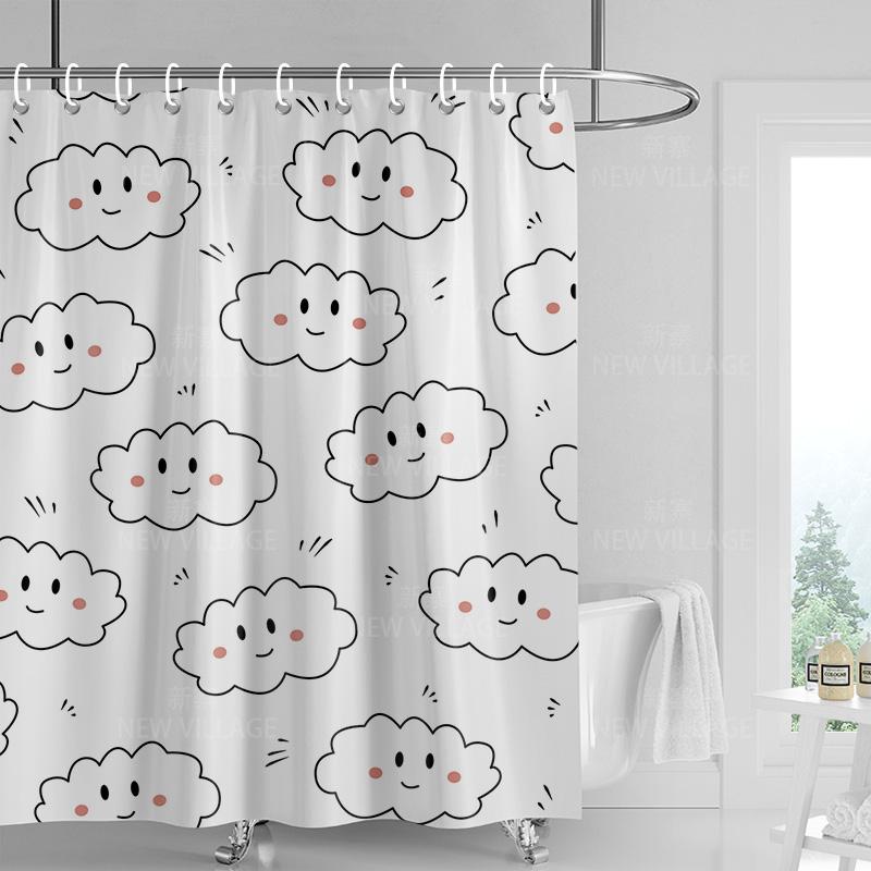 Dekoracja domu zasłony prysznicowe łazienka wodoodporna zasłona materiał Pokój dzienny Nowoczesny Nordycki Nowoczesny prosty wzór geometryczny