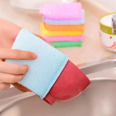 16 Pieces / Set of Sponge Scouring Pad Rag Cleaning Brush Super Decontamination Housework Dishwashing Brush Pot Cloth