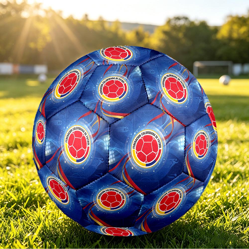 Pallone da Calcio Stampato Colombia Taglia 5 Resistente all'Usura Standard da Allenamento per Adulti Regalo per Appassionati per Partite Sportive Indoor Outdoor