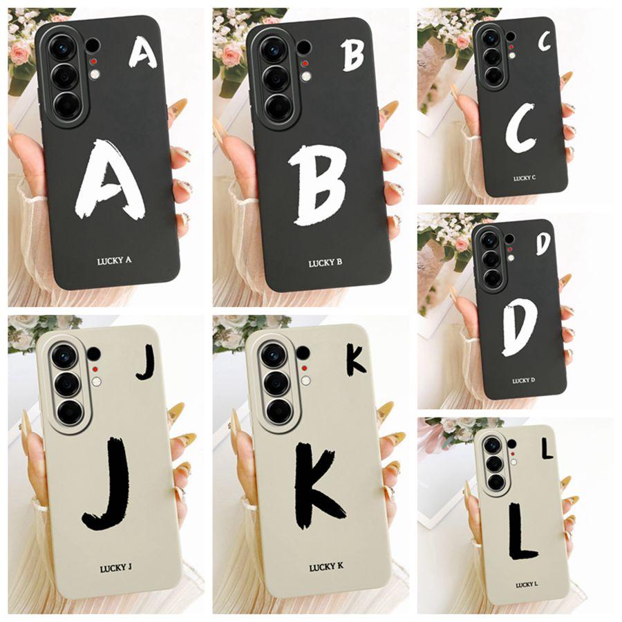 For Tecno Camon 50 Pro 4G Case Cover Lucky A-Z Letters Soft Silicone Coque Phone Case For Tecno Camon50 50Pro CN5C N5c Cases