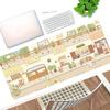 HYBXAXC Cute Kawaii Mousepad Green Cute Mouse Street Japanese Bakery Cafe Bunny Bear Plants Flower Shop Kawai Gaming Deskmat