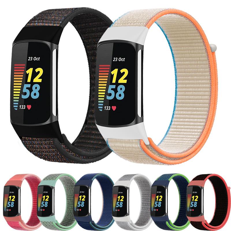 Nylon Strap for Fitbit Charge 6 Smart Watch Sports Nylon Weave Loop Bracelet Wristband Correa Pulsera for fitbit Charge 5 Band
