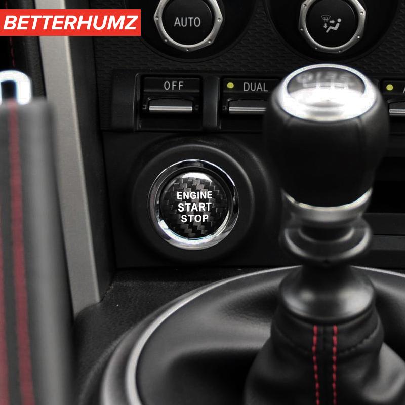 For Subaru BRZ Toyota GR86 2013-2019 Carbon Fiber Engine Start Stop Button Trim Sticker Car Interior Tuning Decor Accessories