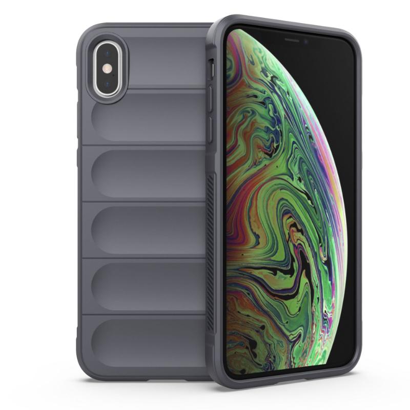 

Чехол для iPhone X XR XS Max, задняя крышка, противоударный защитный чехол для телефона, жидкий силикон, противоударный чехол Funda Coque For iPhone XS темно серый