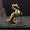 Chinese Style Solid Creative Tea Pet Ornament Office Animal Retro Brass Pair Of Mandarin Ducks Craft Copperware