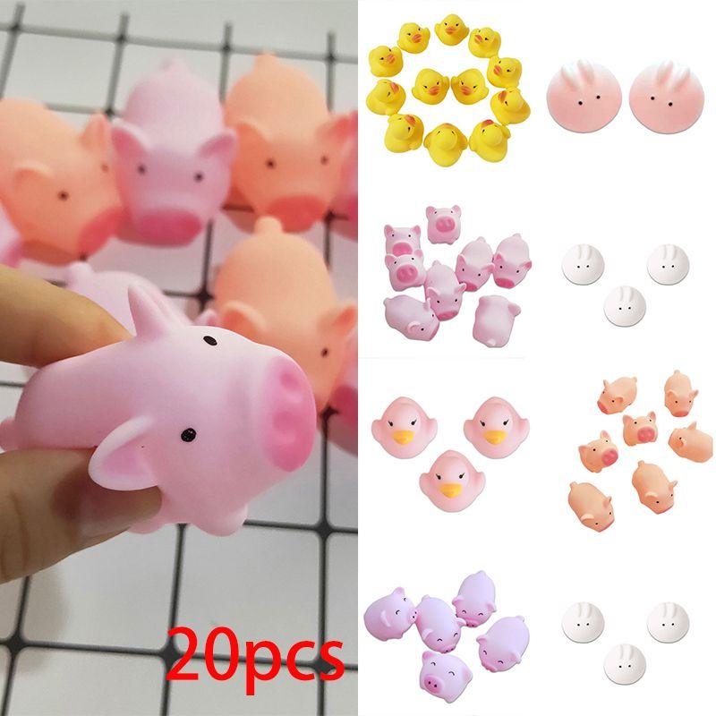 20 Stück Entzückende quetschbare rosa Schweine Stressabbau-Spielzeuge Perfekt für Geburtstagsgeschenke