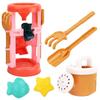 733# 19-teiliges Cartoon-Strandspielzeugset für Kinder - Sandgraben, Wasserspiele, Rollenspiele mit Sanduhr & großer Schaufel