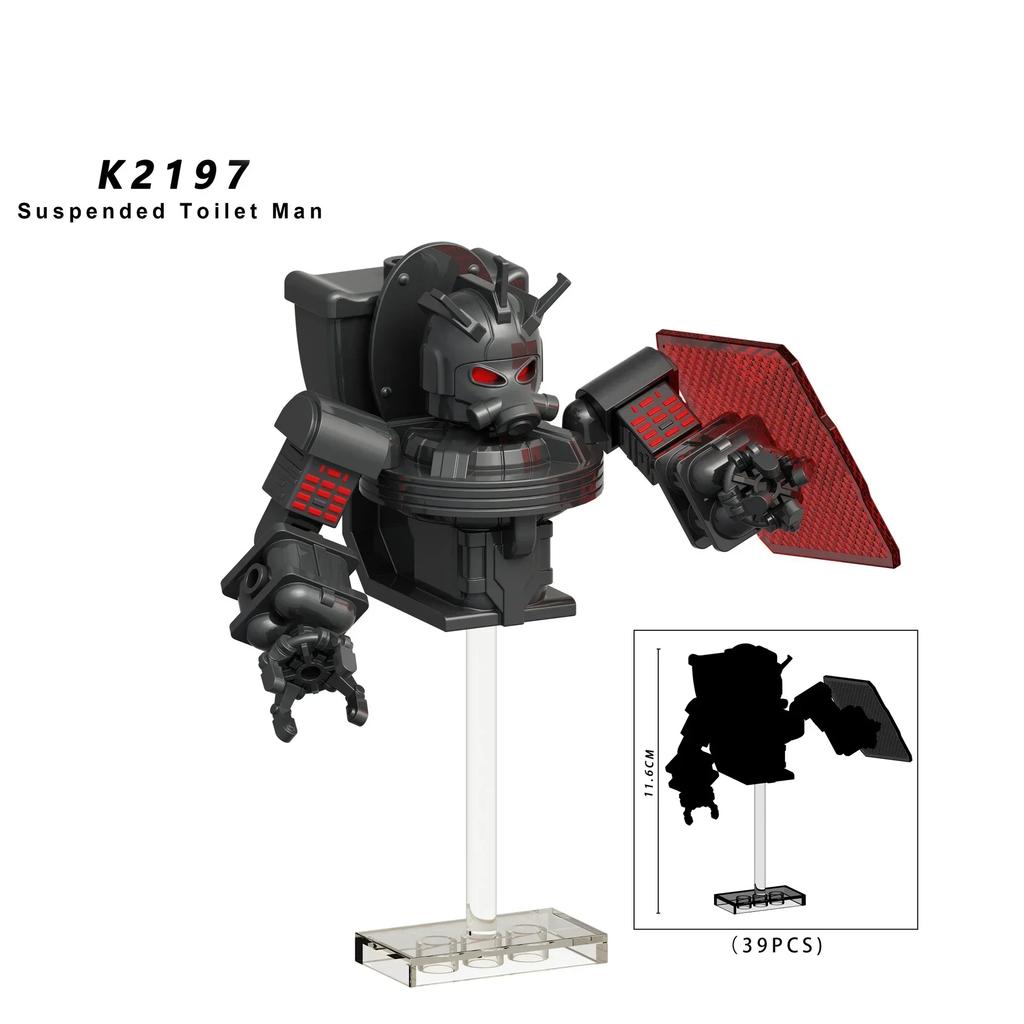 KDL SWAT Skibidi Toilet Man Figurki Anime Klocki Zabawki Tytanowy Kamerzysta Mówiący Człowiek TvMan Cegły Model Prezent Urodziny Dzieci