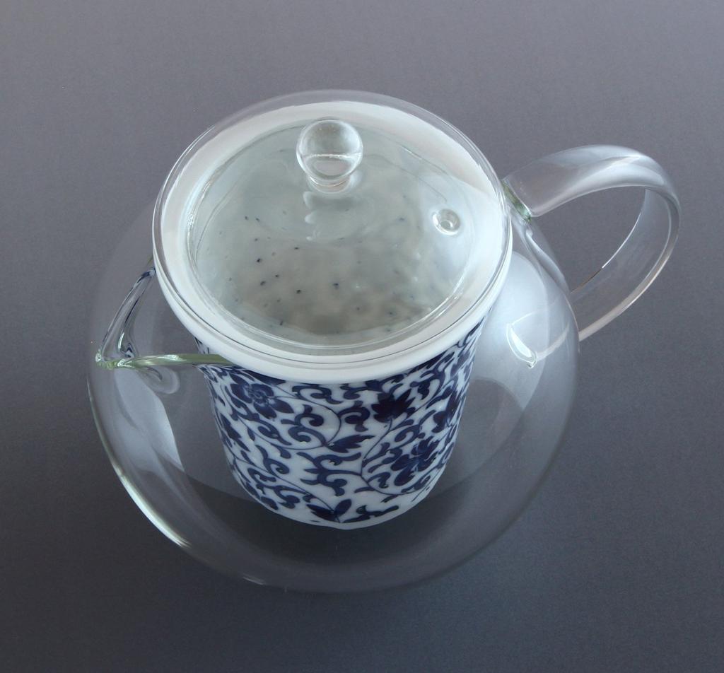 Toyo Ceramics Arita Ware Celand Glass Stylish Pot, Tessen Arabesque Pattern, FC-550C