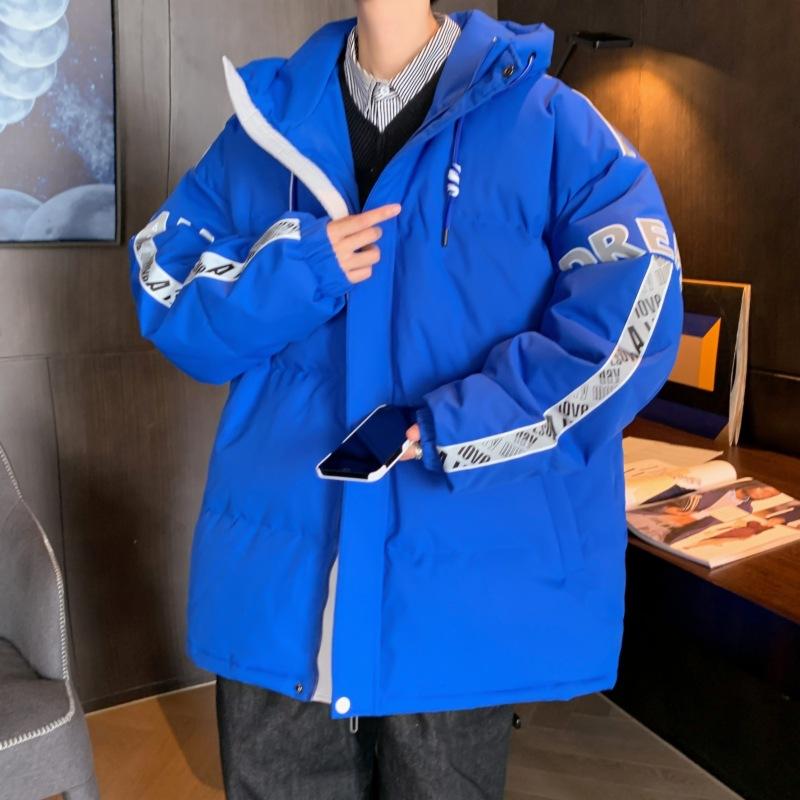 

Мужские и женские модные брендовые куртки, пуховики, полоски с буквами, повседневный новый зимний пух белой утки, утолщенные и теплые 3XL синий