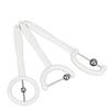 3pcs Tongue Tip Exercise Set 304 Stainless Steel Balls Oral Muscle Strength Tongue Training Tools White