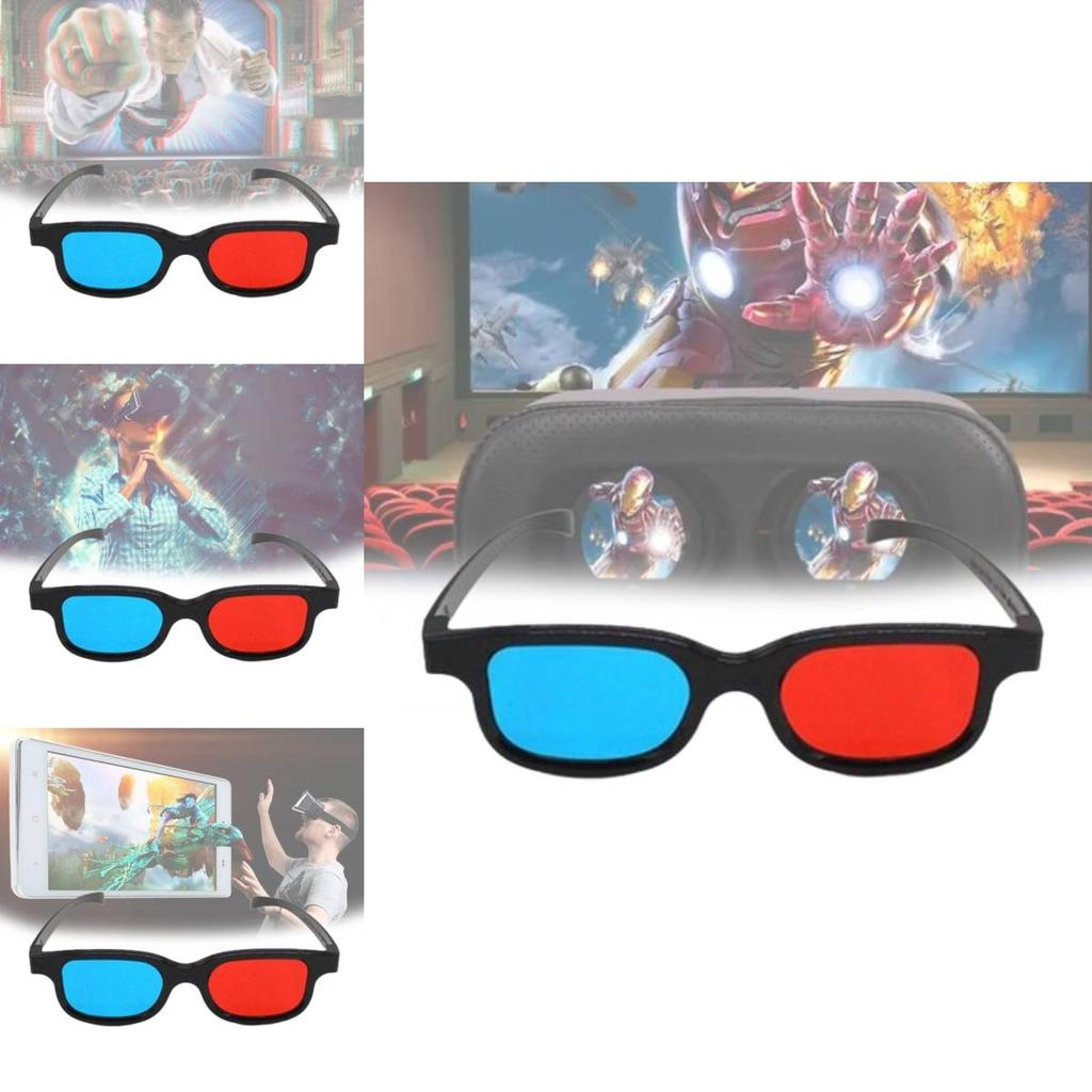 Stylish 3d Glasses For Kids With Red Blue Lenses Abs Pvc Frame Uv Protection