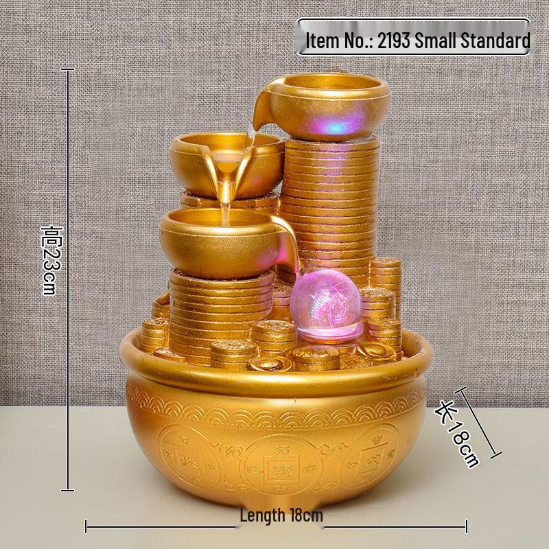 Exquisite Desktop Landscape Lamp with Lucky Cat, Money Tree, and Humidifier - Creative Gift Ornament