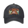 Folk Art Highland Cow Baseball Cap Western Hat Winter Hat Unisex Hat Dropshipping Women Beach Fashion Unisexs