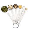 2025 Hot 6pcs/set Food-grade Stainless Steel Measuring Spoon Set Sugar Coffee Powder Spice Measure Scoop Kitchen Baking Tool