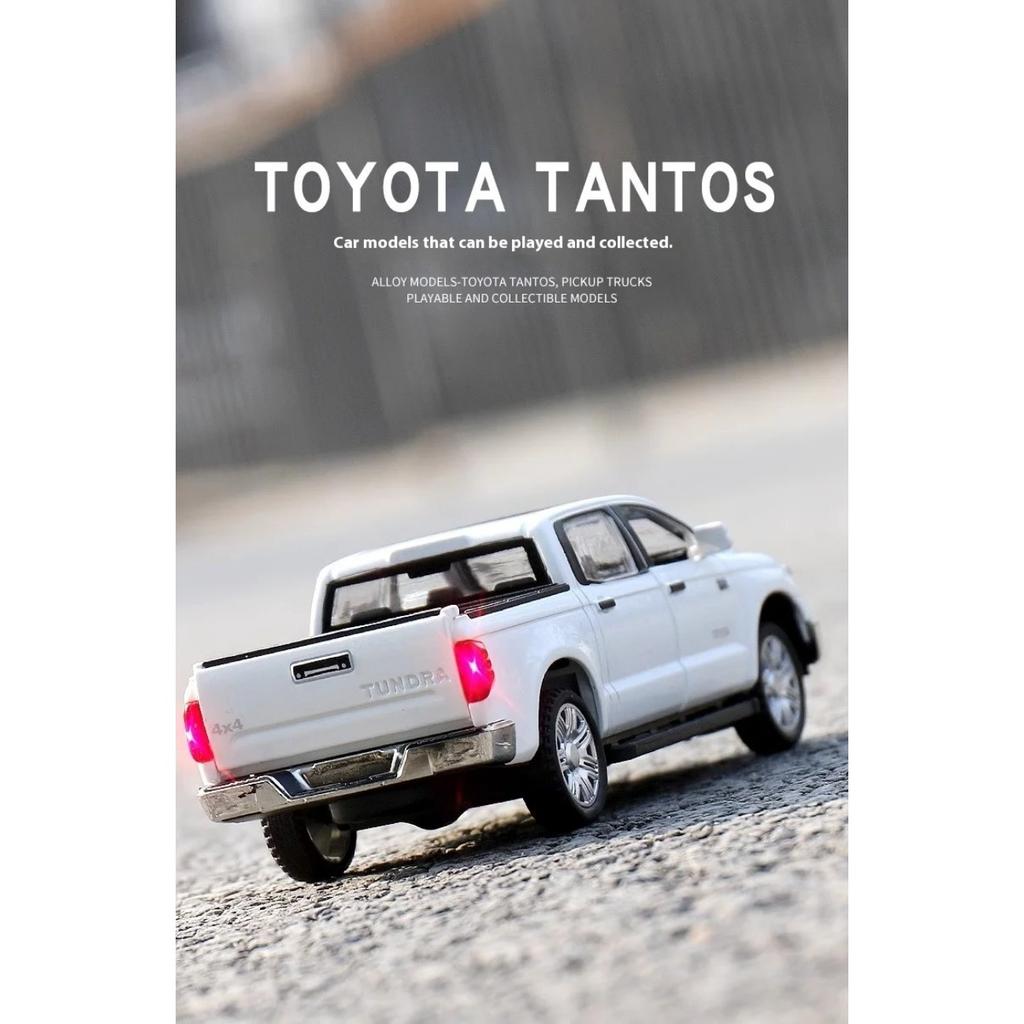1/32 Scale Toyota Tundra Off Road SUV Pickup Truck Alloy Metal Diecast Car Model Sound & Light Adult Collectible Gifts Mini GT Present